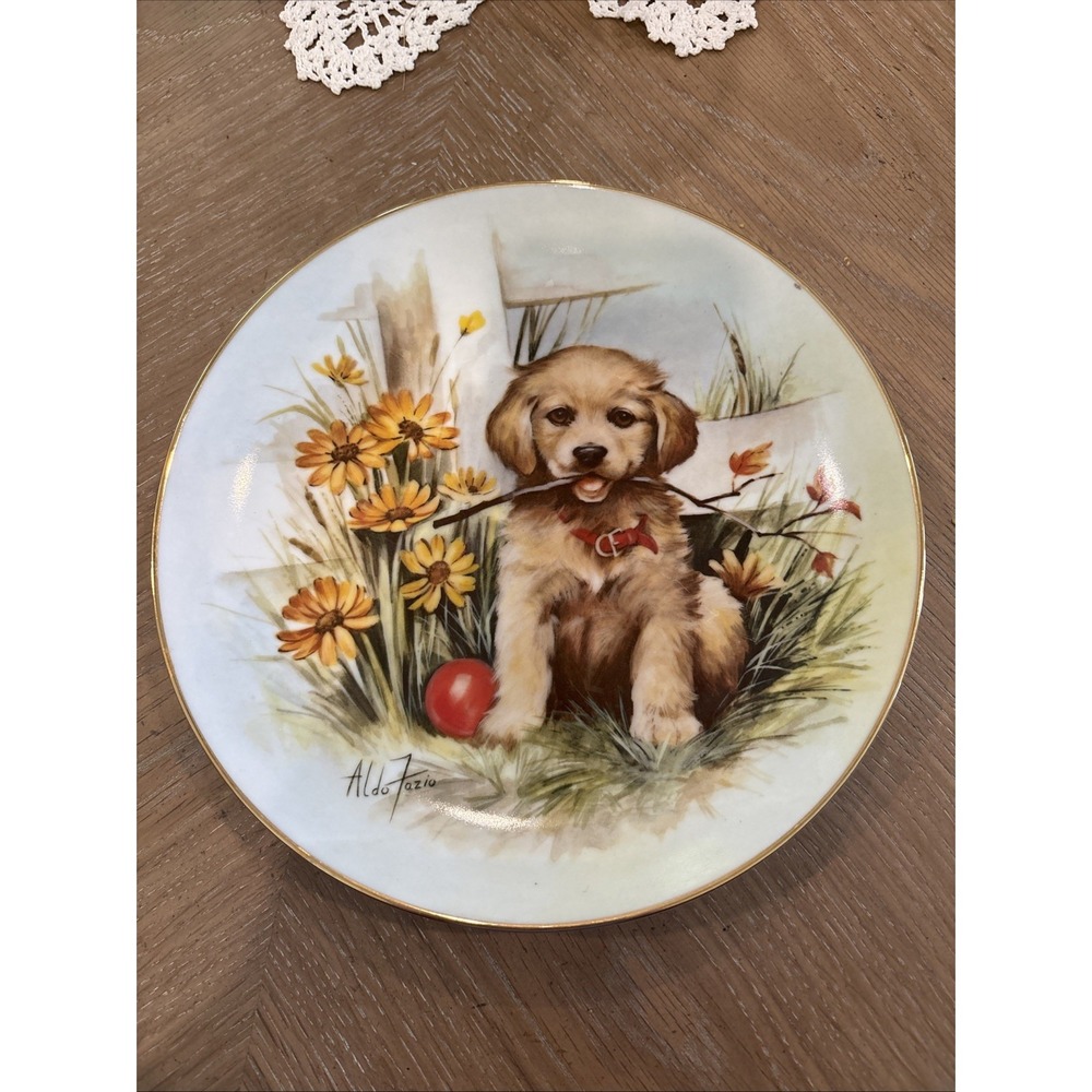 Playful Puppy Collection-First Issue "First Fetch"  by Aldo Fazio Plate 4525